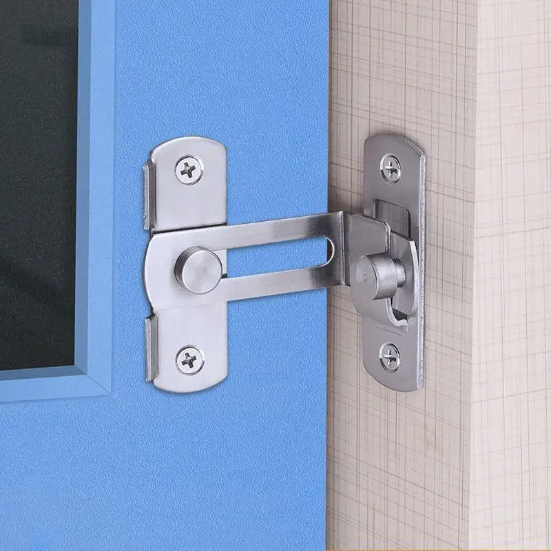 652F 90 Degree Slide Gate Hasp Latches Lock Door Lock Buckle Barn Door Lock