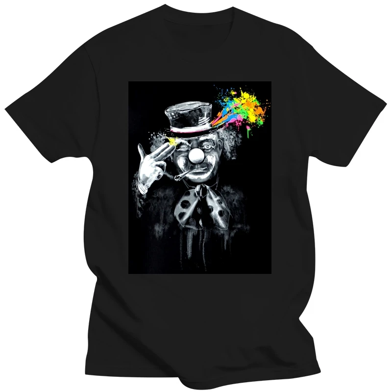 Free Mind - Psychedelic Shirt Rave Tee Glowing Dark Uv Black Light Psy Edm Clown Outdoor Wear Tee Shirt