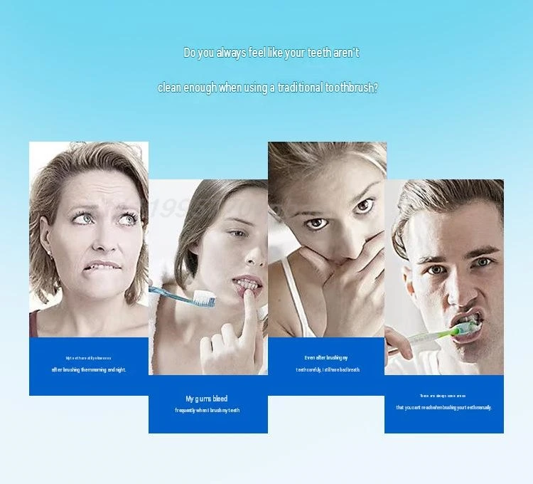 Electric Toothbrush Sonic Cepillo De Dientes Soft Bristles Eight Extra Heads Home Travel Whitening IPX7 Electric Toothbrush