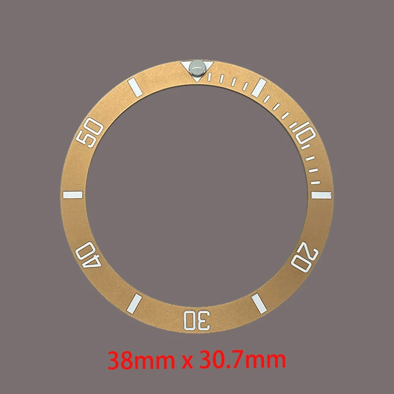 38mm Matte Beveled Ceramic Bezel Insert Ring Fits For SKX007 SKX009 SRPD SUB Case NH35 NH36 Watch Case Bezel Ring Repair Parts