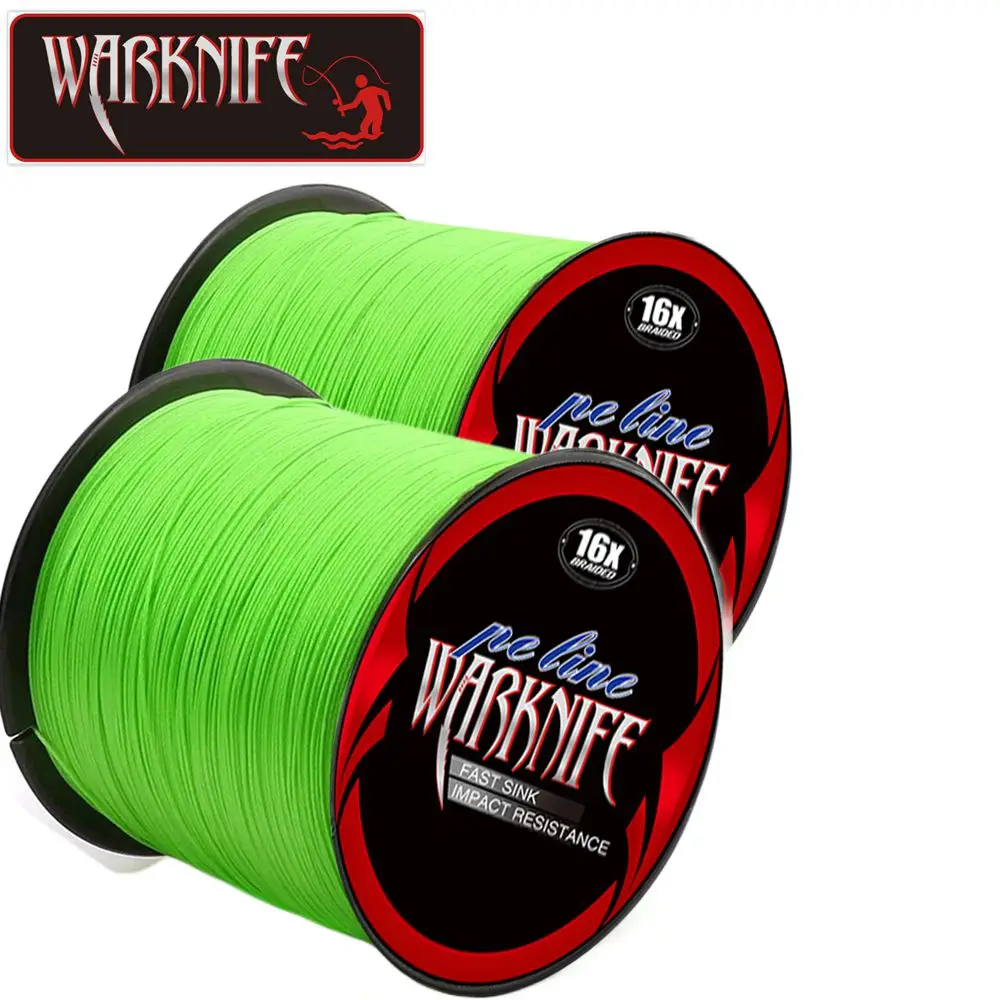 Warknife 16 Strands 150M 200M Hollow Core PE Braid Extreme Japan Braided Fishing Line 20LBs-500LBs Fishing Assist Line Fish Line