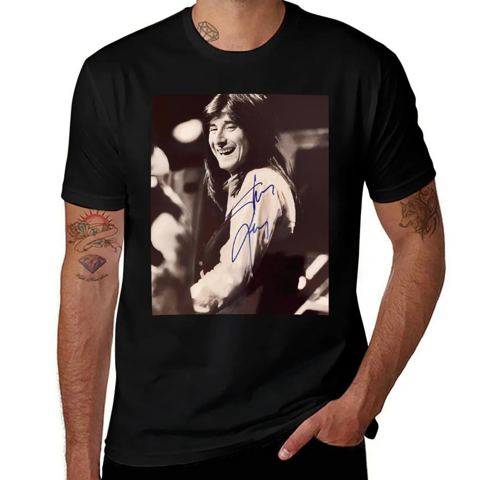 

Steve Perry Autograph T-Shirt man t shirt cotton high quality man t shirt luxury T-Shirt