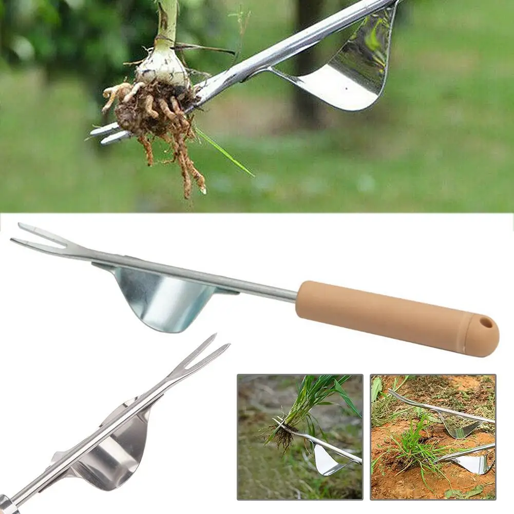 

Hand Weeder Root Remover Tool For Garden Lawn Weed Removal Fork Handle Garden Lawn Farmland Transplant Tools Grass Hand Pul B1N3