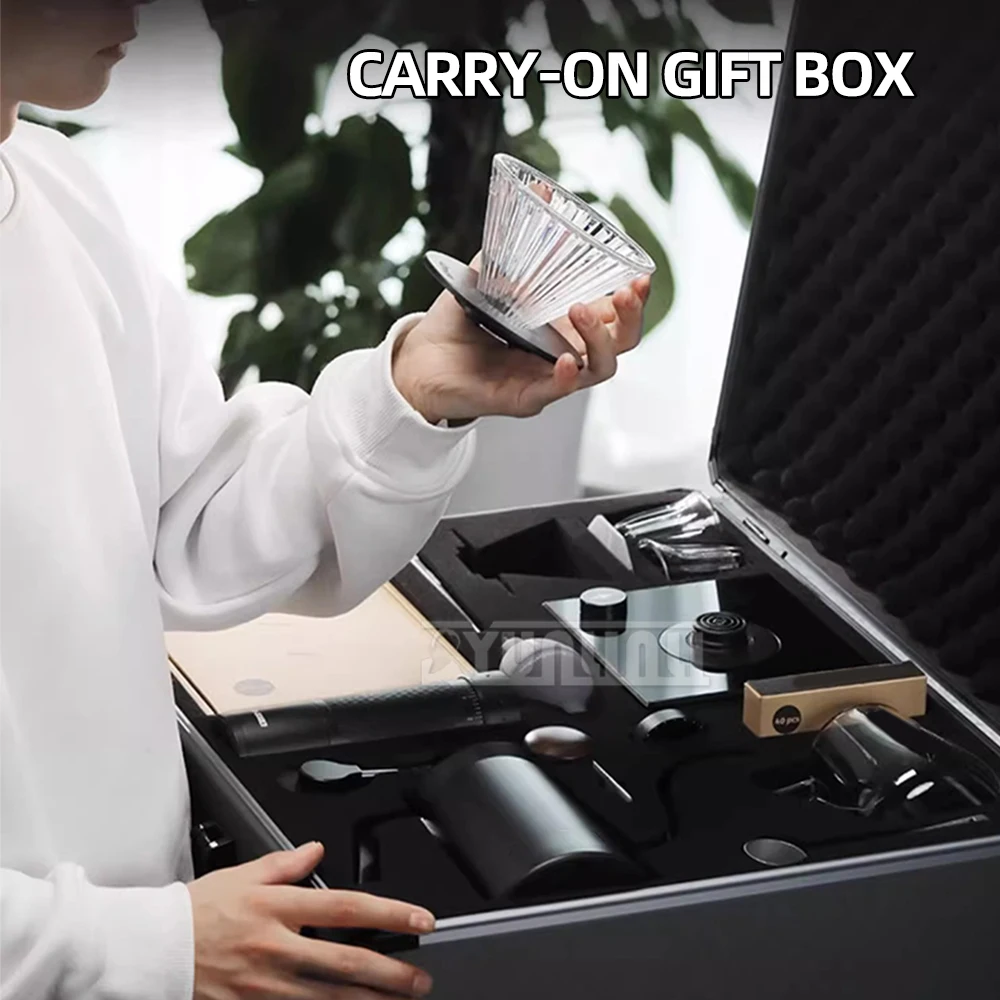 ماكينة صنع القهوة المحمولة مجموعة واحدة للتخييم Moedor De Café Em Gr dni يقطر كوب مطحنة الفول إبريق قهوة