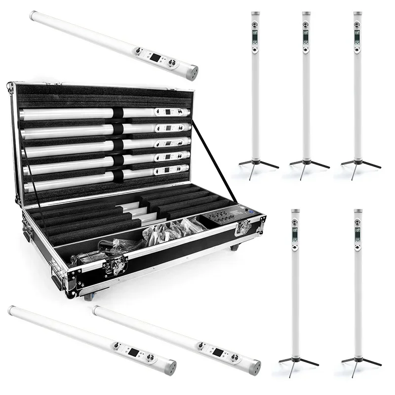 Outdoor battery led tube light RGB 128 * 0.25W waterproof stage light DMX512