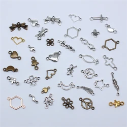 Connecteur de breloques pour collier et boucle d'oreille, artisanat fait à la main, bijoux de bricolage, 40 pièces
