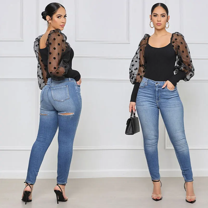 T-shirt à manches longues pour femmes, coupe cintrée, pour filles chaudes, confortable, respirant, décontracté, en mélange de coton, 863