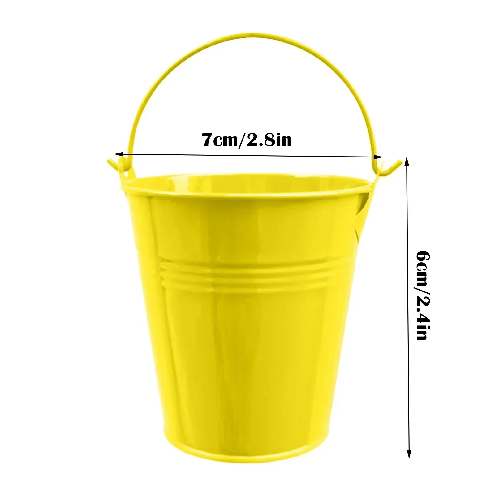 10piece Set Small Metal Iron Buckets with Handle for Home Garden Desktop Storage Baskets Ornament Mix of Sizes for Organization