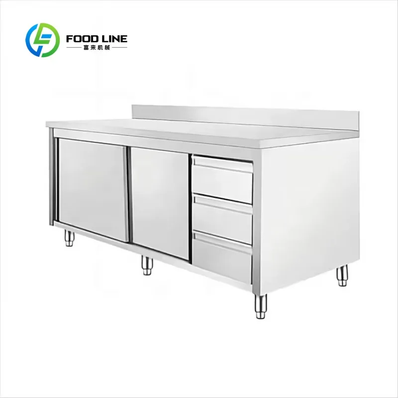 Custom Stainless Steel Food Preparation Table Kitchen Work Table for Restaurant and Food Factory
