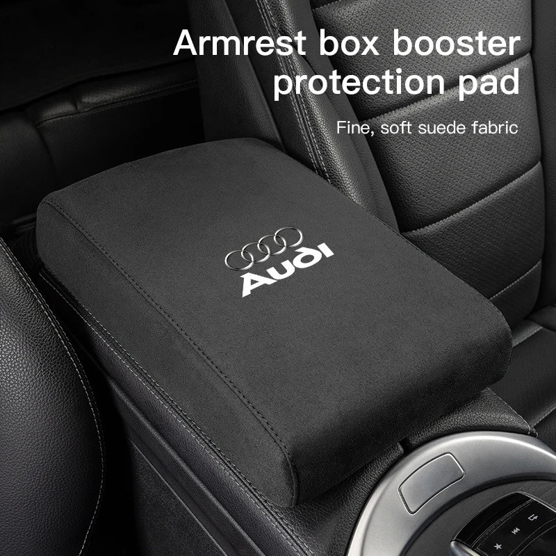 Car Interior Armrest Box Mat Center Console Accessories For Audi Quattro A3 A4 A6 A5 Q5 A1 Q7 Q3 Q2 Q8 A7 A8 TT S1 SQ5 RSQ3 RSQ8