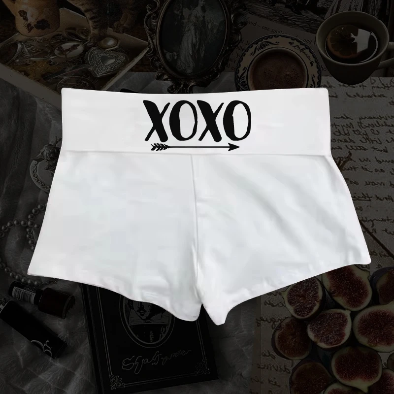 Y2K 2000 年代スポーツショーツ美的原宿ショーツ夏ローウエストワイドパンツ巾着弾性ウエストショーツゴシックパンクエモ