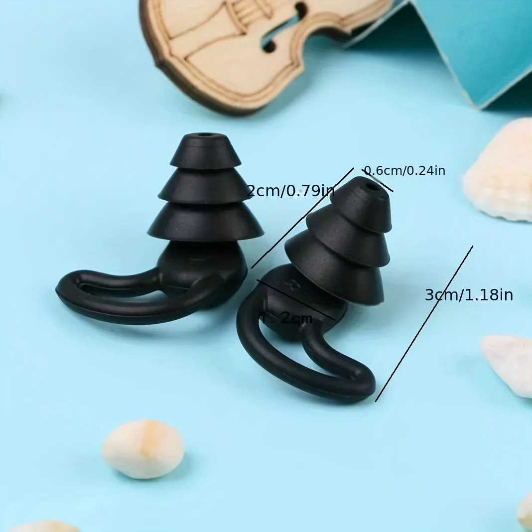 Imagem -03 - Tampões de Ouvido ao ar Livre para Dormir Proteção de Ouvido Antiruído Earmuff Isolamento Acústico Redução de Ruído de Silicone