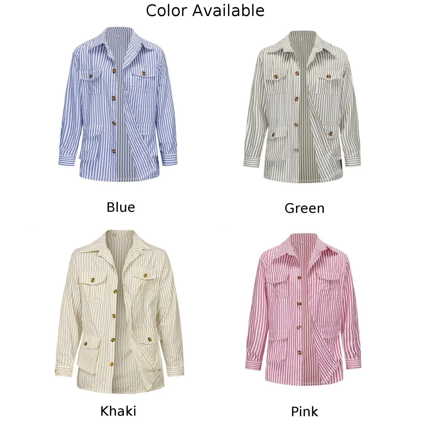 カジュアルなアウトドア活動 カーキ メンズ ストライプ カーディガン メンズ ストライプ 長袖 カーディガン わずかな伸縮性