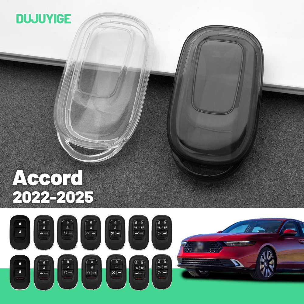 Klare TPU-Autoschlüsselhülle für Honda Accord 11 2022–2026, Schlüsselanhänger-Abdeckung, Schutzschale, Autozubehör, 2023 2024 2025