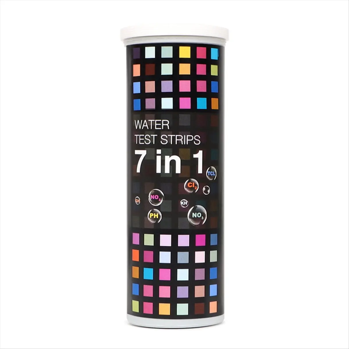 DT38 100pcs 7 in 1 PH Test Paper Multipurpose Chlorine/PH/Hardness Test Strips Fish Tanks Well Water Tester Paper