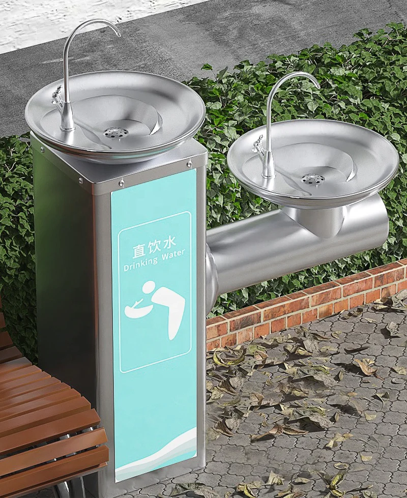 Outdoor Public Drinking Fountain With 5 Stages Water Purifier System