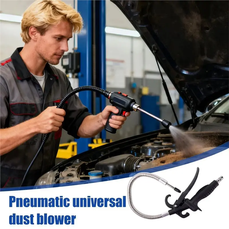 ABLK Handheld Blower High-Pressure Pneumatic Cleaner Dust Removal Tool For Engine Car Vehicle Automobile Home House Indoor