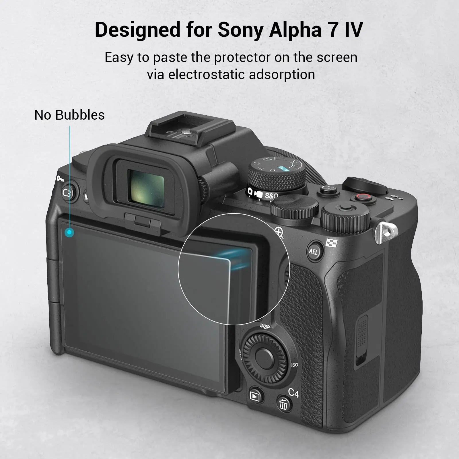 Ochraniacz ekranu Sony Alpha 7CR/alfa 7C II/alfa 6700/ZV-E1/alfa 7 IV, 0.4mm Ultra cienkie szkło hartowane 2 sztuki