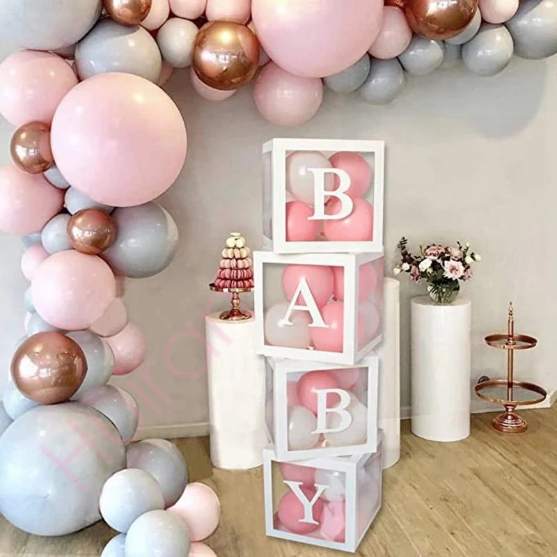 25CM BABY Letter Box Baby Shower Decoration 1st Birthday Party Decorations Kids Teddy Bear Baby Shower Supplies Gender Reveal