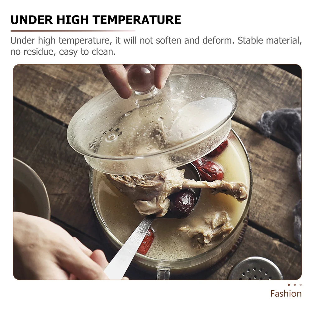 

Heat Resistant Glass Stew Pot Double Handle Kitchen Pot Ideal for Cooking Soup Noodles and Stews Cooking Pots with Lids