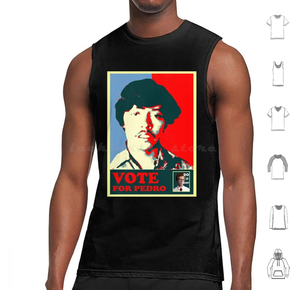 Vote For Pedro , Shepard Fairey Style Tank Tops Print Cotton Vote Pedro Napoleon Dynamite Shepard Fairey Obama Obama