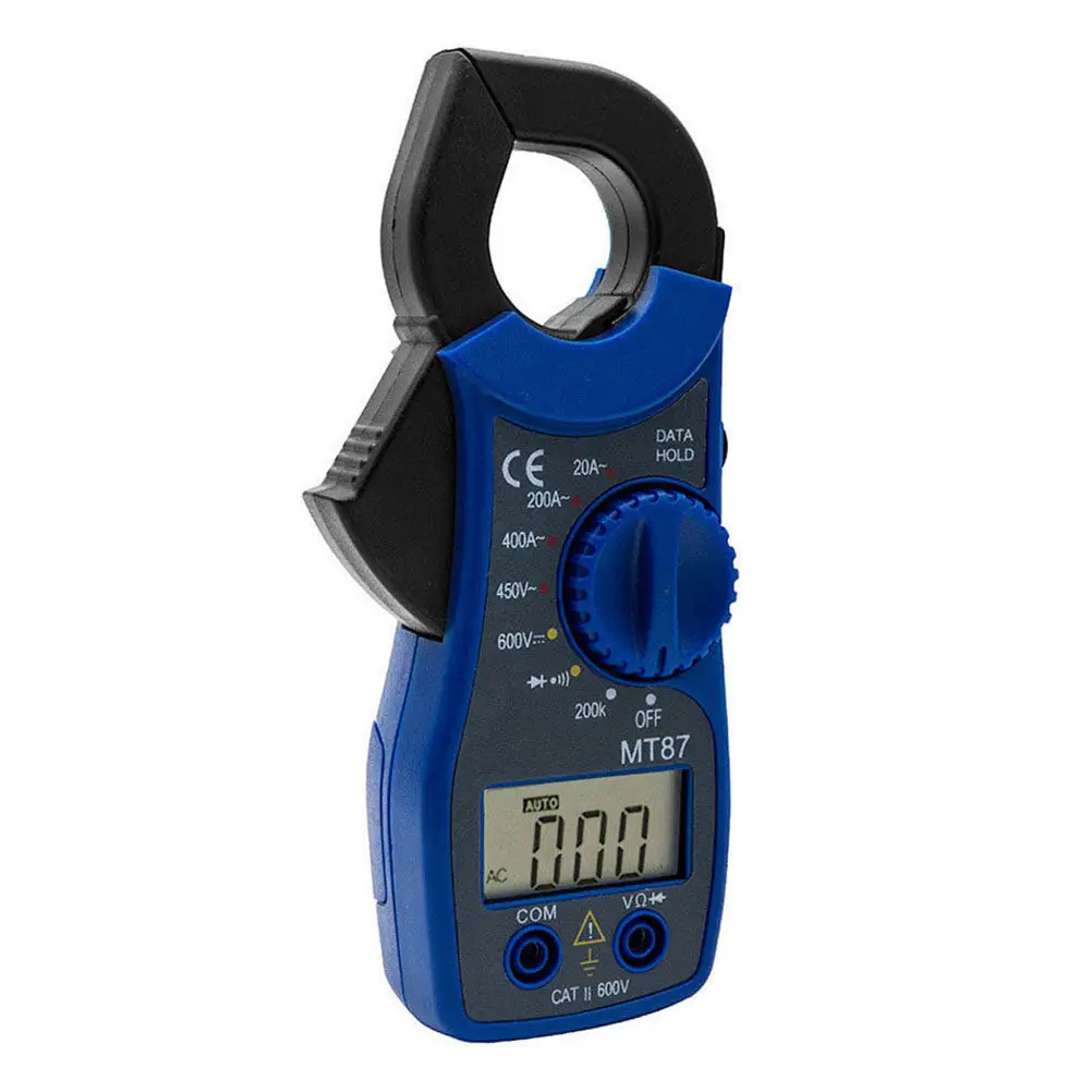 

Mt87 Digital Multimeter Clamp Meter Current Clamp Pincers Random Color Portable Low Battery Indicator Overload Protection Data