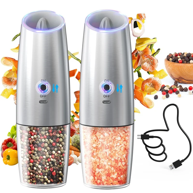 

A24R Electric Salt And Pepper Grinder Set Rechargeable Salt And Pepper Grinder Set Electric Salt And Pepper Grinders