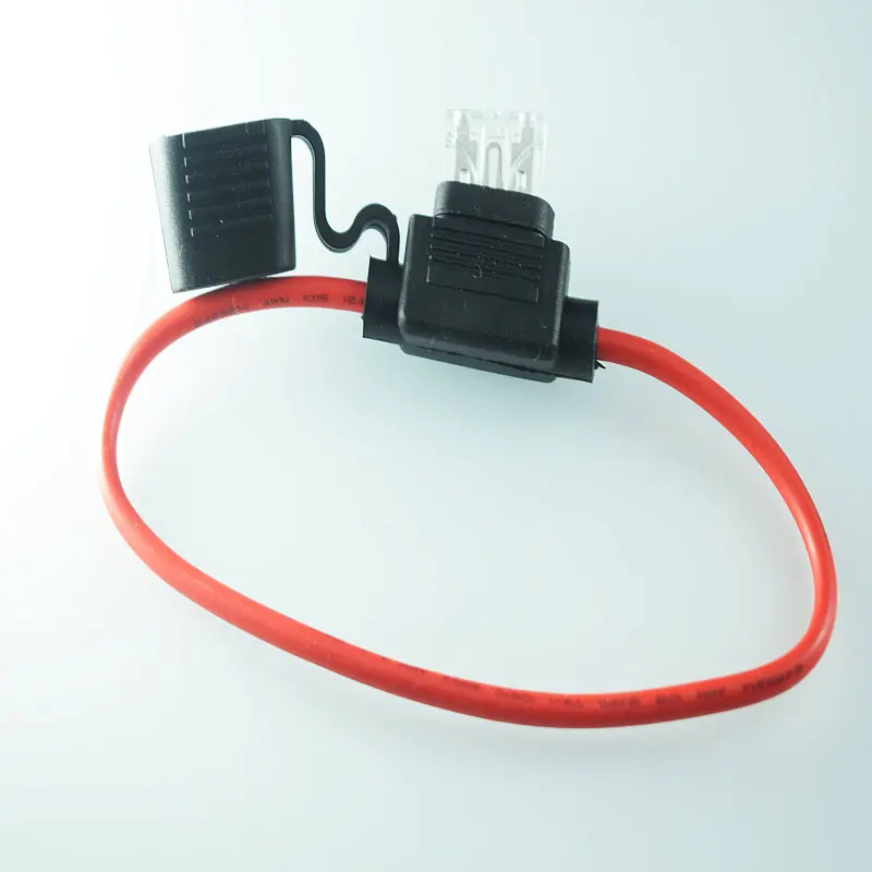 10pcs Insert fuse holder car electric vehicle fuse holder 12awg pure copper wire with fuse