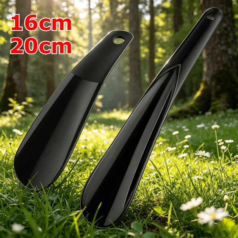 2Pcs Lightweight Plastic Shoehorn for Men Women Kids Portable Travel Shoe Horn Aid for Seniors Easy Dressing Assist