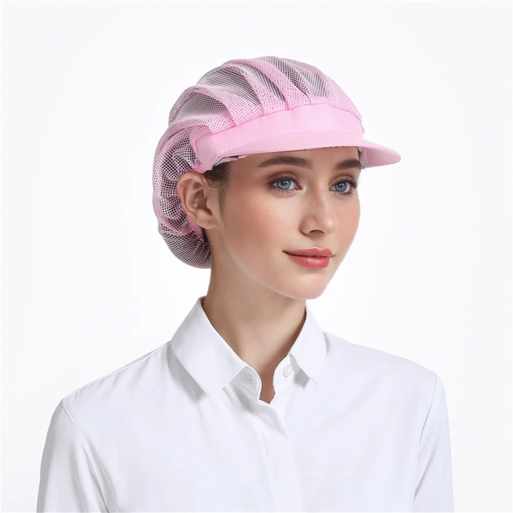 1PC Mesh Chef Hat For Work Reusable Kitchen Cooking Food Service Mesh Breathable Safety And Health Accessories Hat