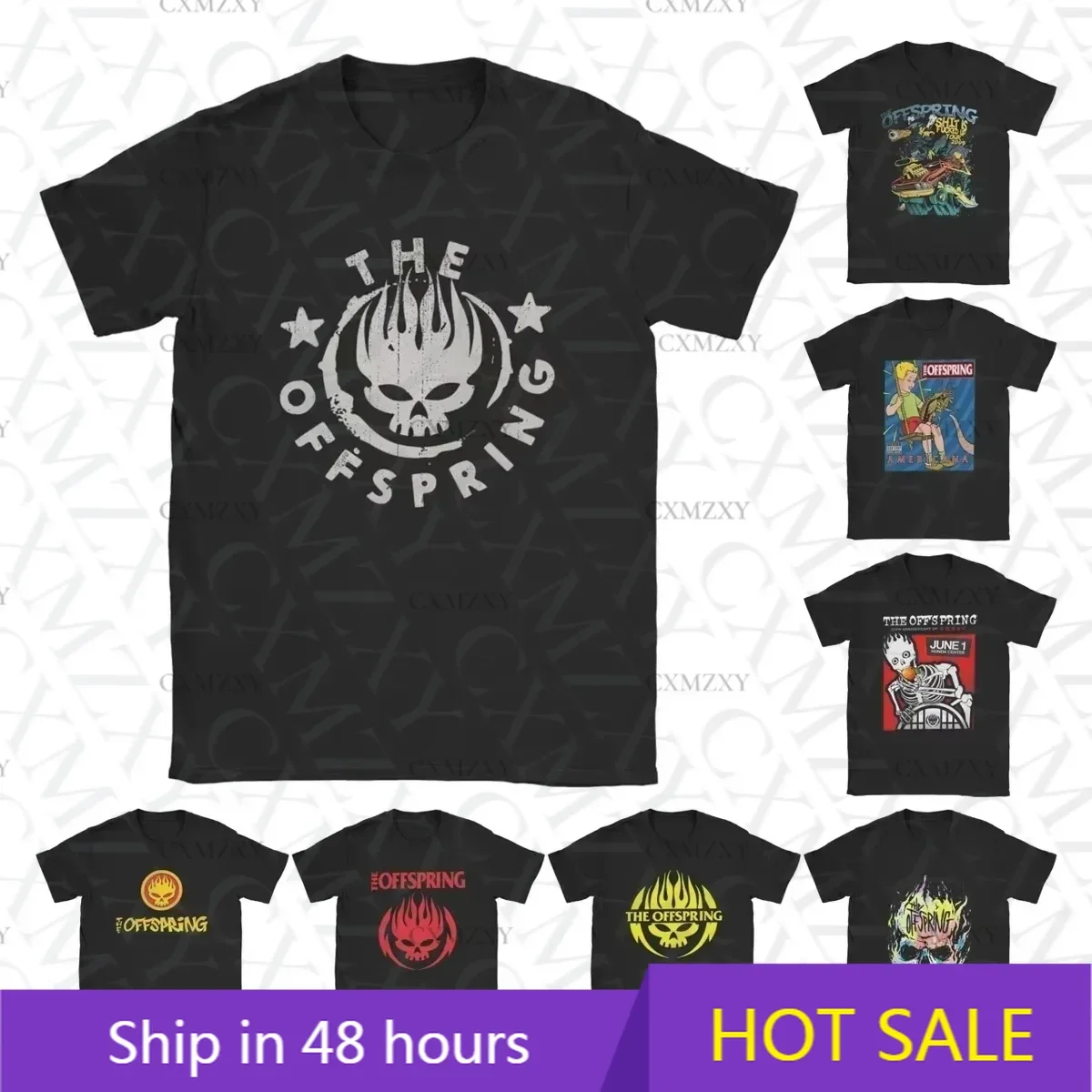 

Punk The Offspring Funny T-Shirt for Men Rock Band Funny Women Tee 2025 Short Sleeve T Shirt Printed Top Summer Clothing