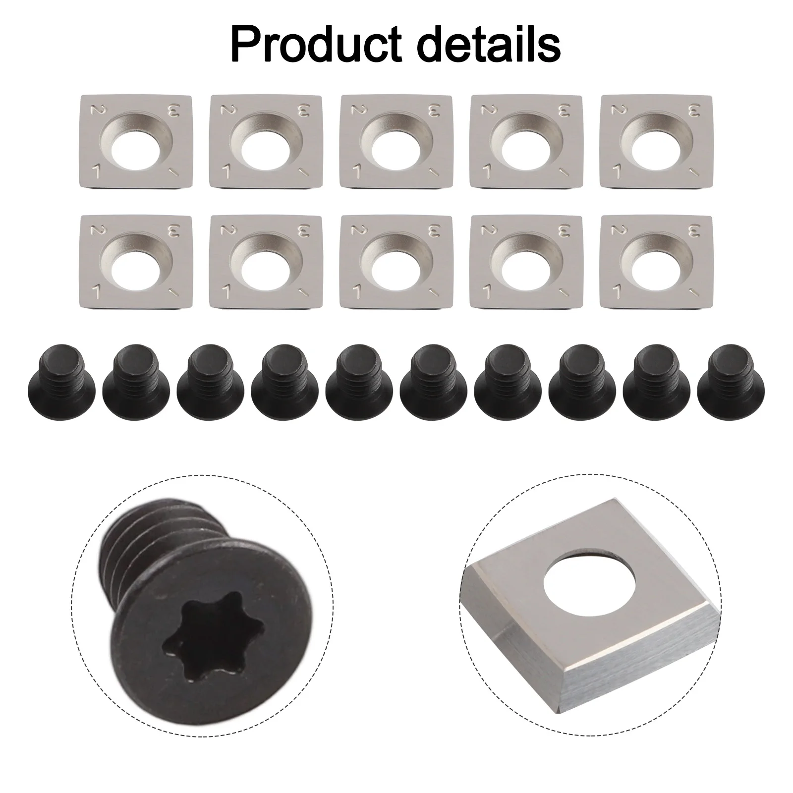 

10 шт. 15 мм квадратные твердосплавные вставки фрезы 15 X15 X2,5-R150 сменный резак для деревообрабатывающих станков с ЧПУ