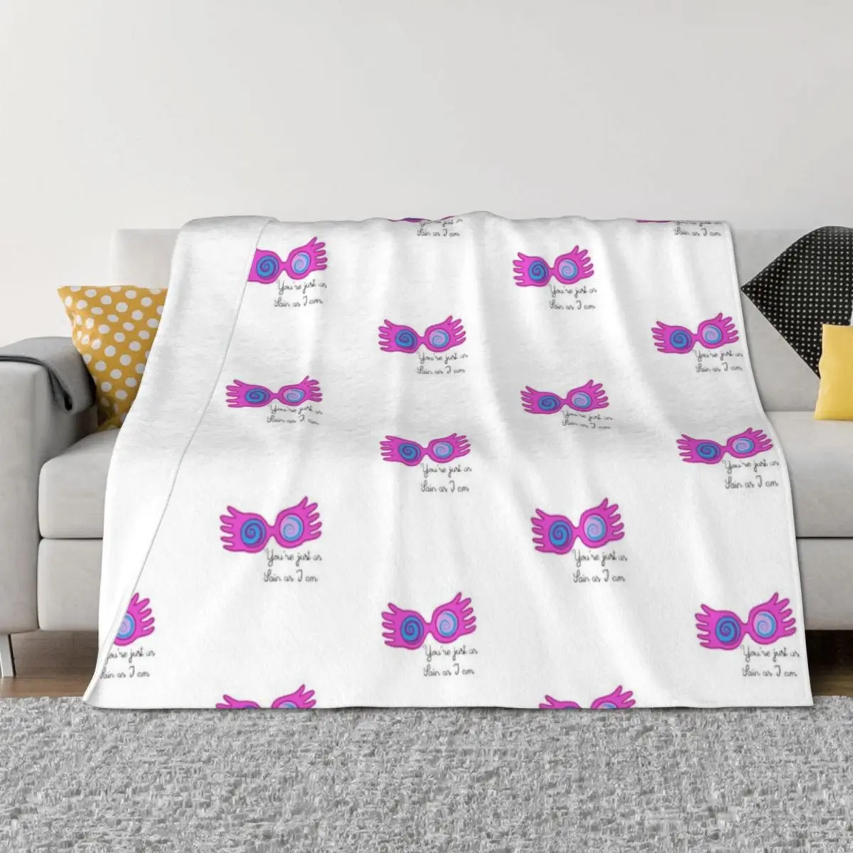 Luna lovegood gafas cita manta para bebé regalo personalizado manta Extra grande más suave