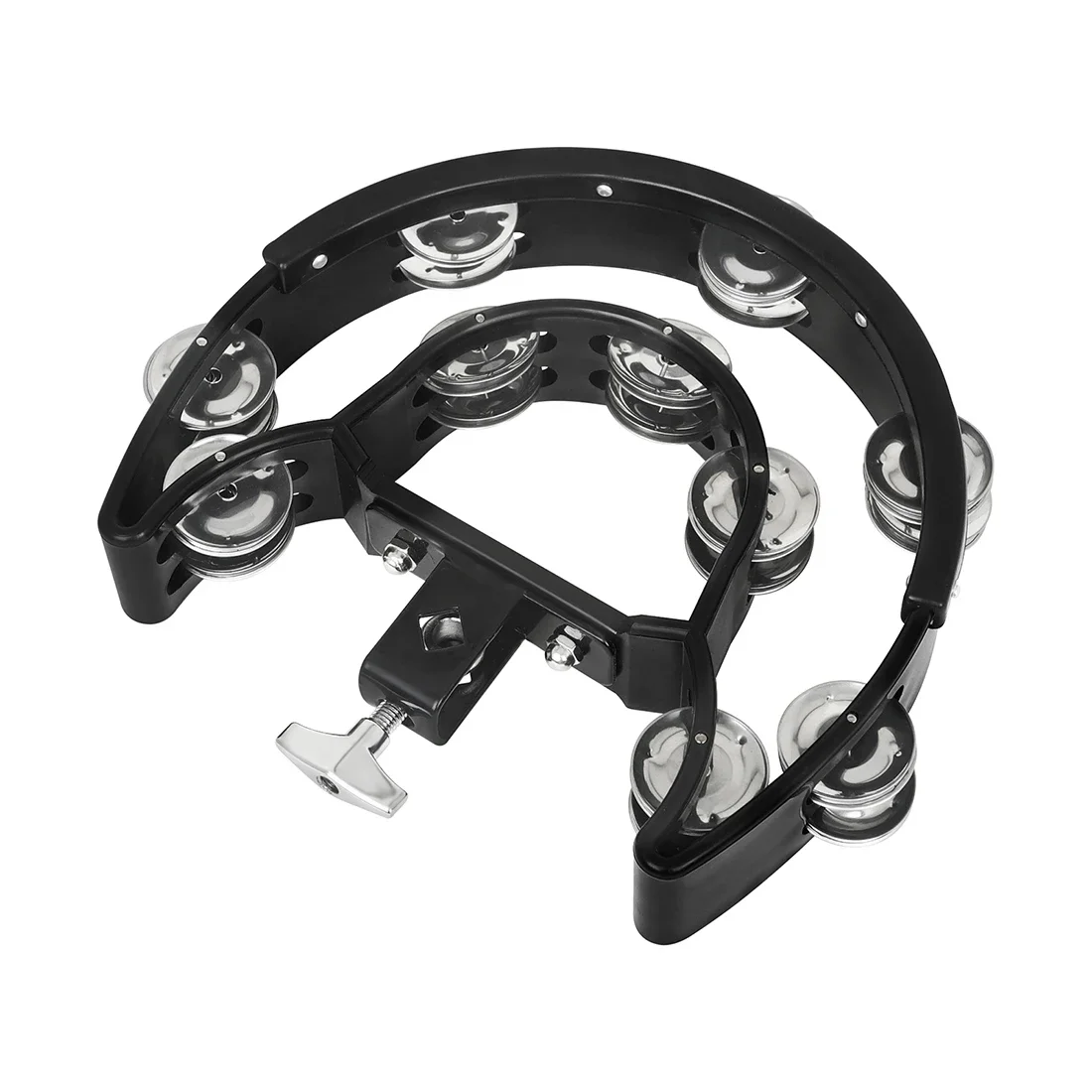 IRIN Double Layer Handbells Tambourine Metal Hand Bell Rings ABS Orff Percussion Instruments Jazz Drums Percussion Bell