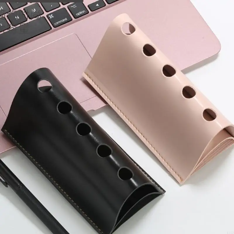 Penyelenggara Pena Meja Kulit Dengan Berbagai Slot Untuk Alat Menulis Perlengkapan Kantor Penyimpanan dan Dekorasi K1KF