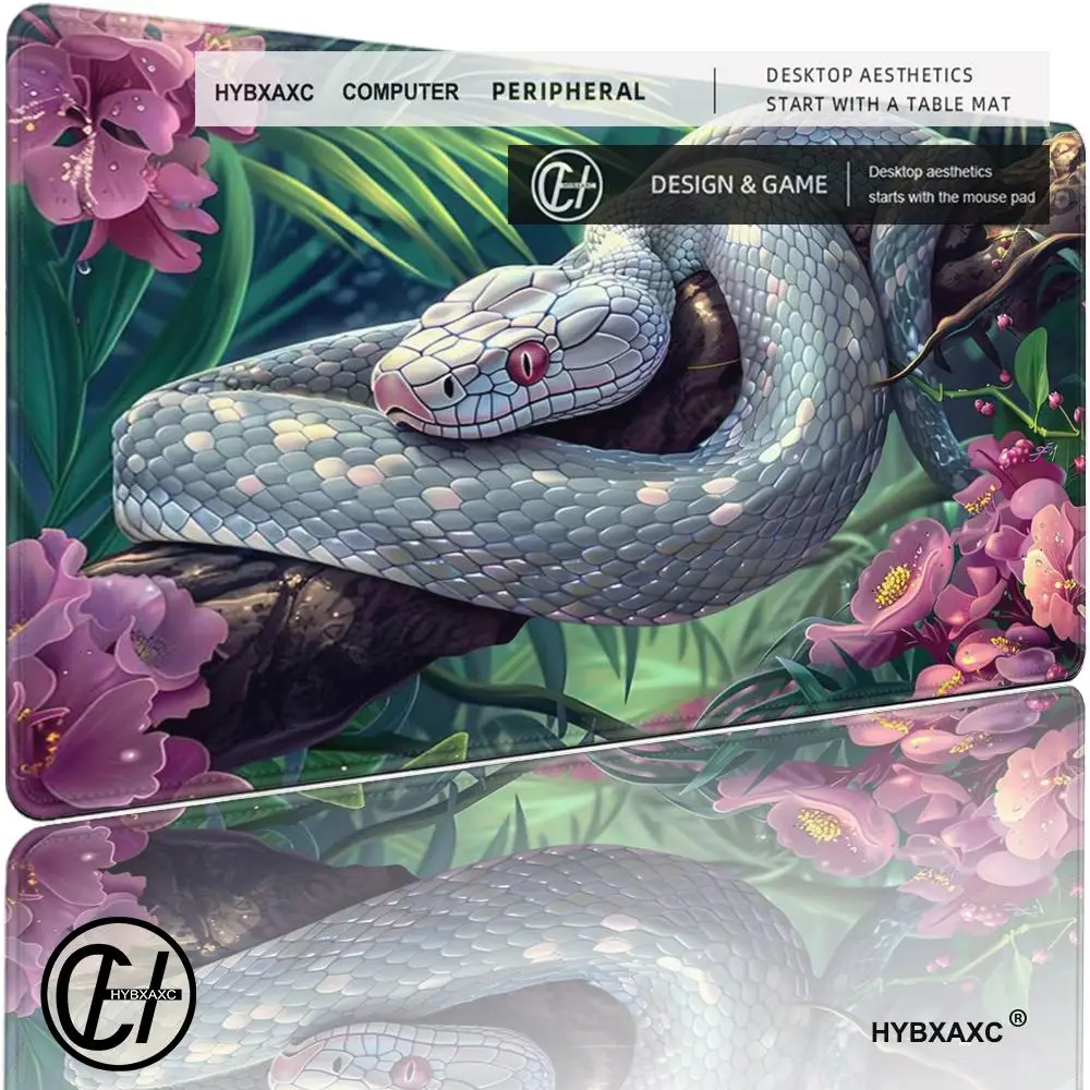 

Gaming mouse pad Large size mouse pads Laptop snake and yellow flower element style desk pad Computer pad Keyboard desk mat XAXC