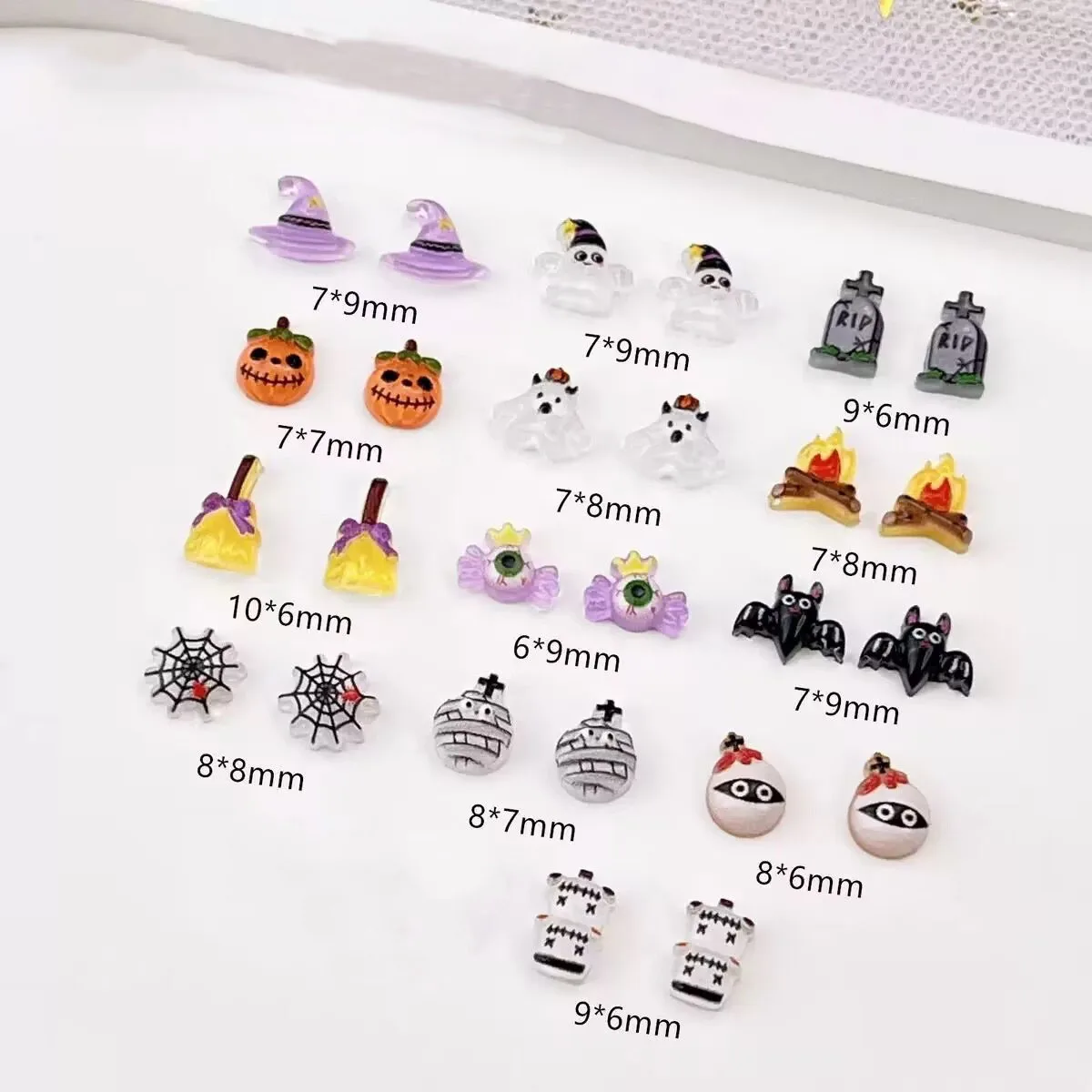 ชุดตกแต่งเล็บฮาโลวีน 20 ชิ้น ชาร์มทำเล็บ DIY สุดสร้างสรรค์ น่ารัก ทำมือ ลายมอนสเตอร์ สำหรับตกแต่งเล็บ