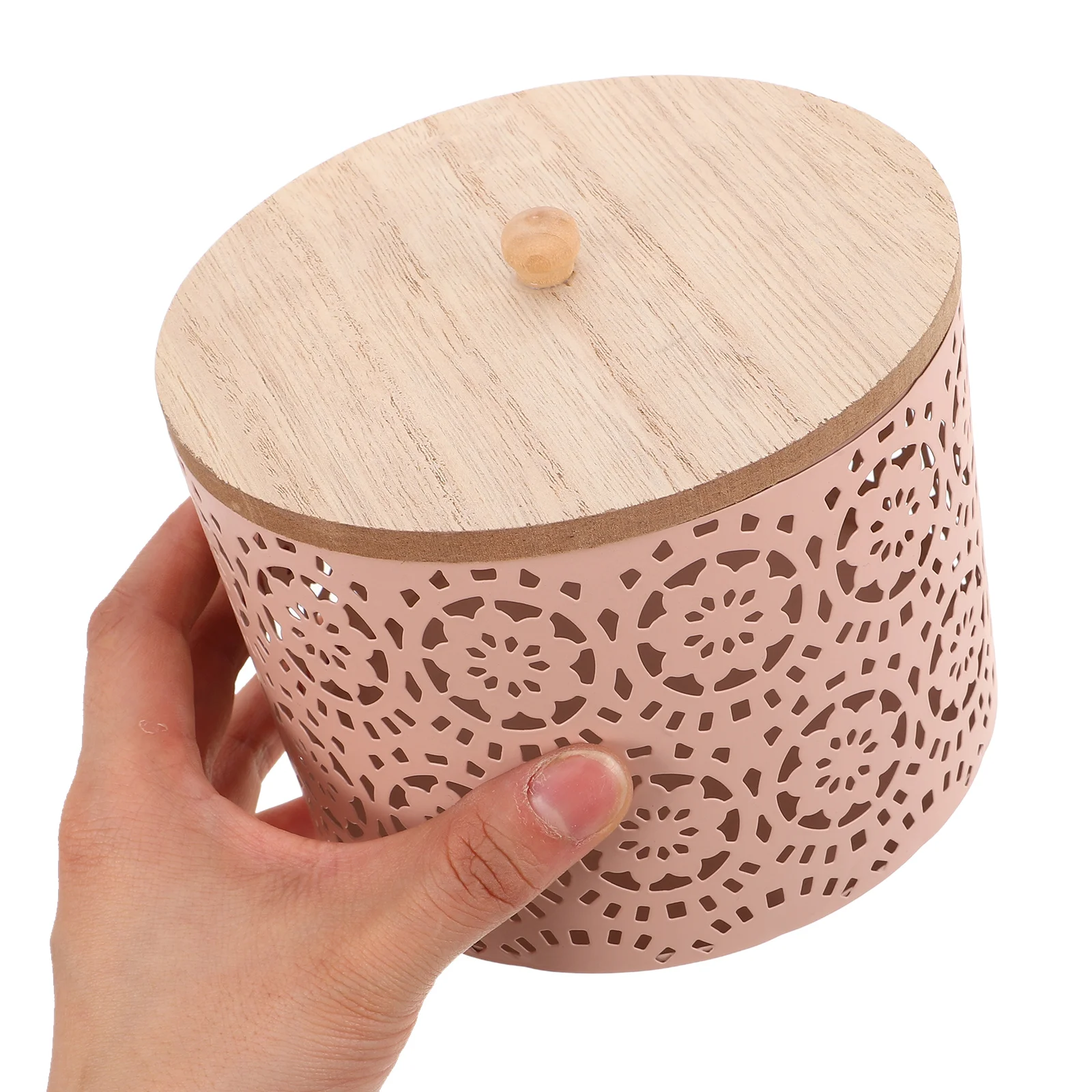 

Decorative Metal Storage Tin Canister With Wooden Lid Snack Jars Biscuit Tin Canister Cookie Jar Candy Boxes Iron Art Craft For