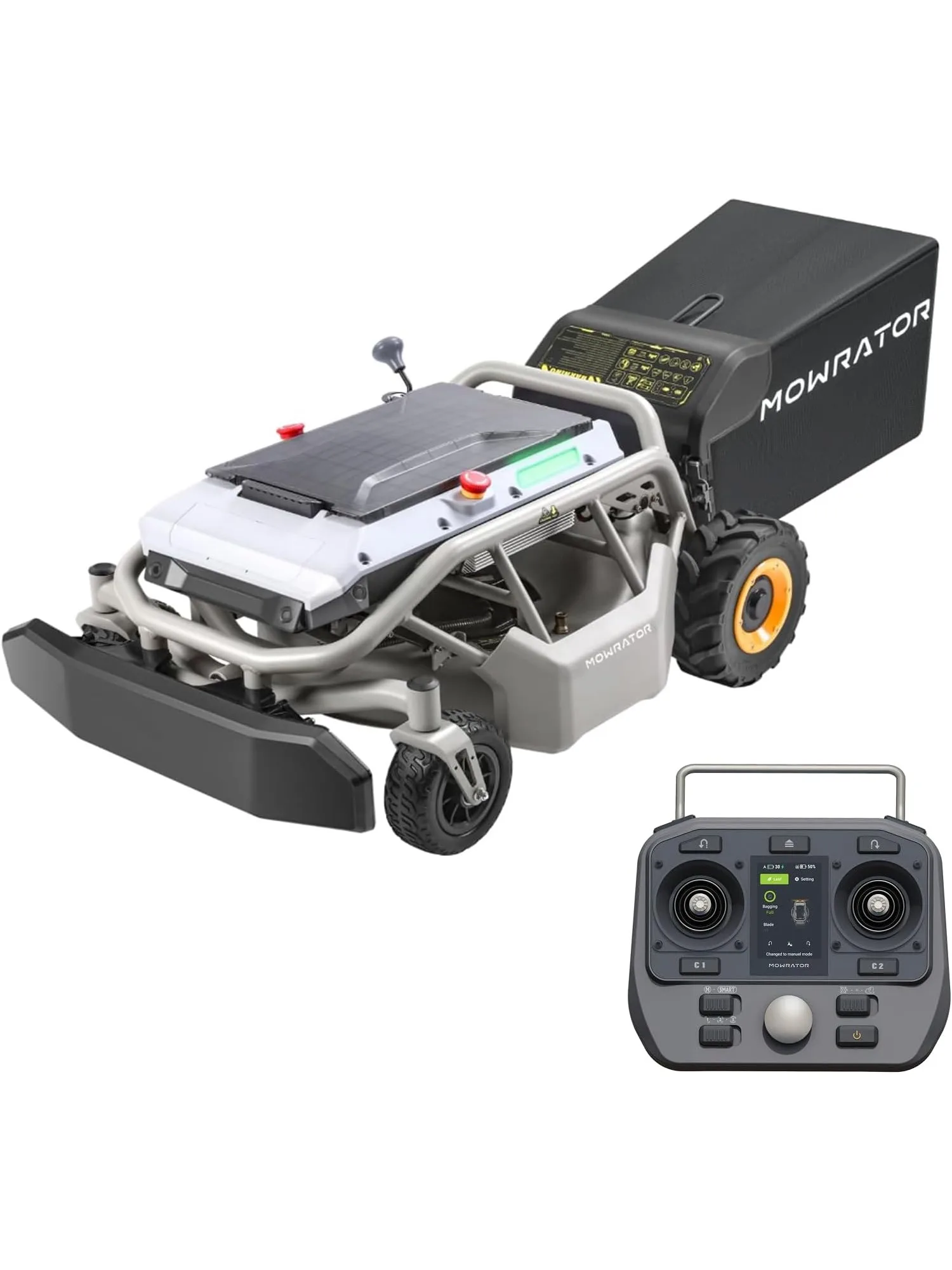 Mowrator S1 2WD 18Ah Ferngesteuerter Rasenmäher, Gartenpflege, mit Laubzerkleinerungs-Sauger, 53 cm Schnittbreite, 4,6–11,8 cm Schnitthöhe