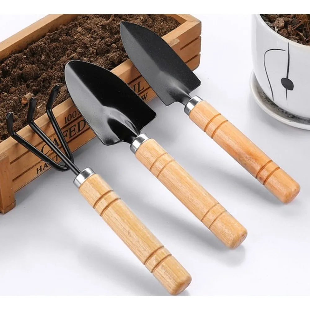 3‑Piece Gardening Tool Set Mini Shovel Trowel for Potted Plants Indoor Flower Vegetable Planting Loose Soil Garden Hand Tools