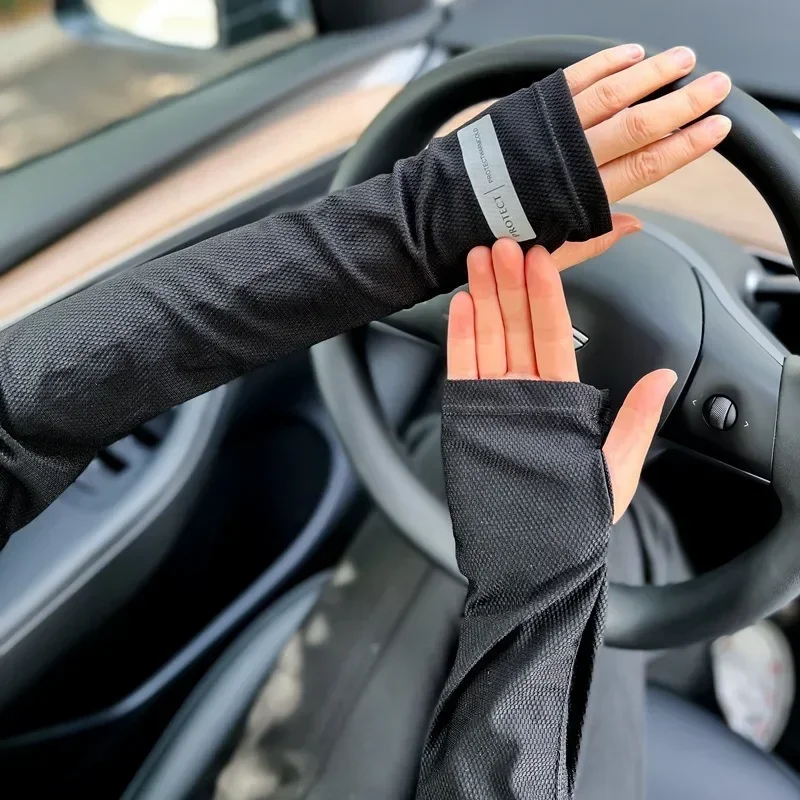 أكمام للرجال والنساء للحماية من الشمس في الصيف الياباني للحماية من الأشعة فوق البنفسجية وأكمام أذرع فضفاضة للقيادة في الهواء الطلق