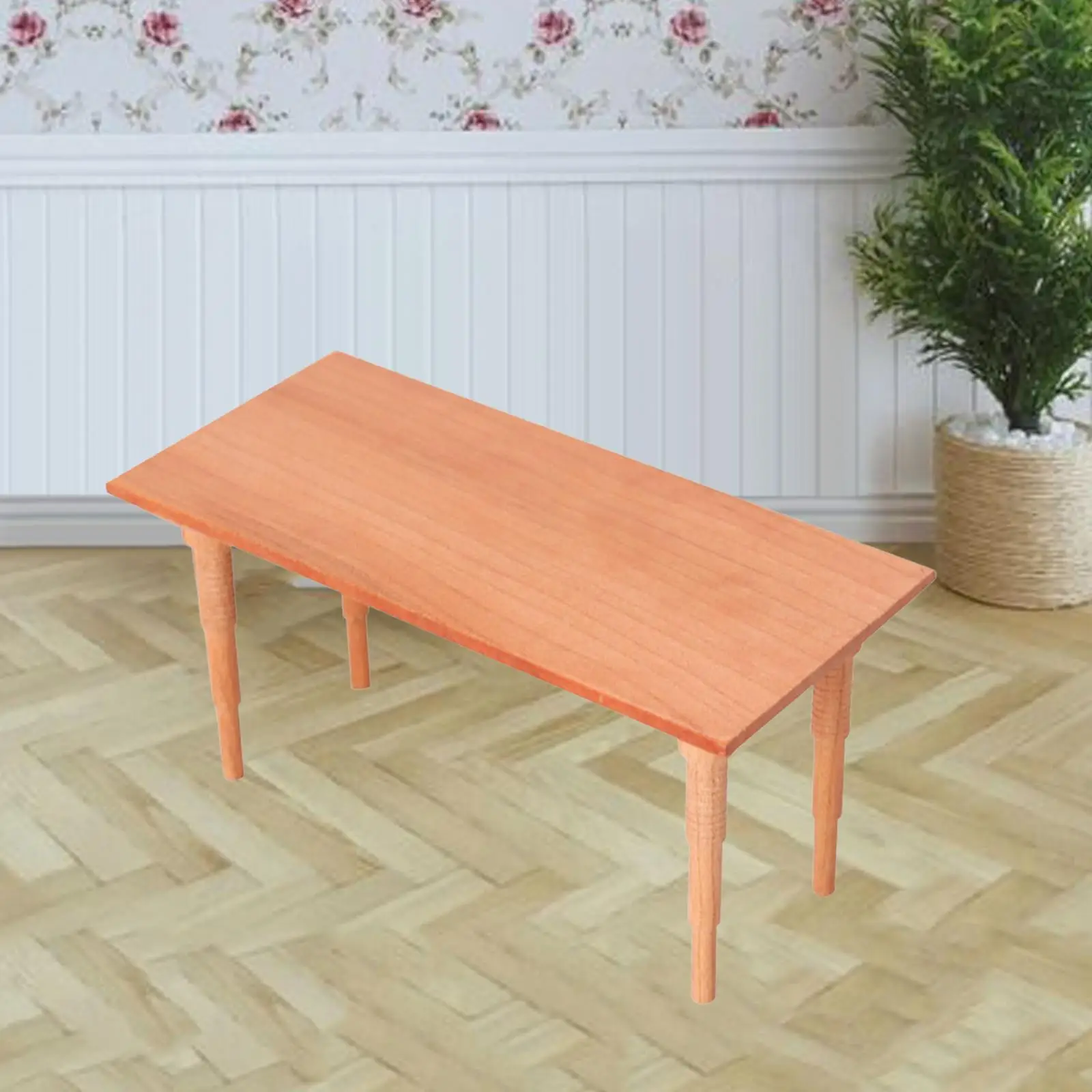 Drewniany stół do domku dla lalek Dioramas 1:12 Model stołu do domku dla lalek do projektów DIY
