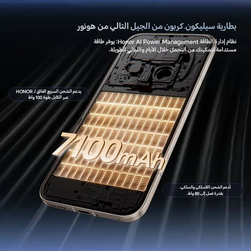 إصدار عالمي من HONOR Magic8 Pro 5G، ذاكرة 12 جيجابايت + 512 جيجابايت، شاشة OLED مقاس 6.71 بوصة بمعدل تحديث 120 هرتز، كاميرات 200 ميجابكسل، بطارية 7100 مللي أمبير، شحن فائق السرعة 100 واط - 6