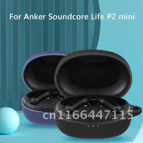 

Fit for Anker-Soundcore Life P2 mini Earphone Case Shockproof Protective Cover Lightweight Silicone Case Protector Shell