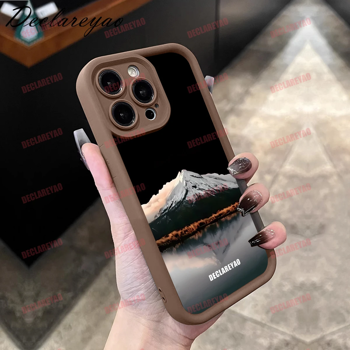 DECLAREYAO ماتي بولي يوريثان ضوء سليم غطاء ناعم آيفون SE 2020 14 برو 16e 13 12 Mini 11 X Xs Max XR 7 8 حافظة سيليكون مقاومة للصدمات