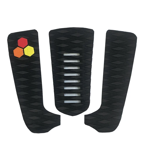 Imagen 2 del producto Almohadilla de tracción para tabla de Surf, agarre de cubierta colorido, tabla de Surf Sup, espuma Eva, diamante, antideslizante, pegamento fuerte, recortable, 3 unid/set, cola de pie