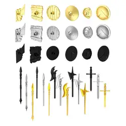 Castle knight weapon Sword Spare Shield for Golden Company Second Sons Unsullied Dothraki Middle Ages Total War Building Block