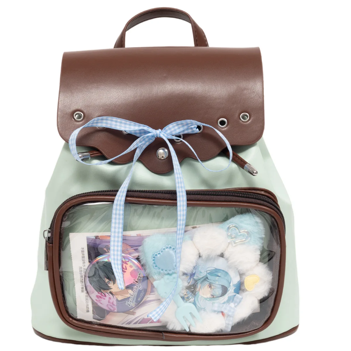 Kawaii Backpack Women Patchwork Color Small Itabackpack Fit 10cm Dolls Collage Student Mini Ita bag School Bags Girls - view 5