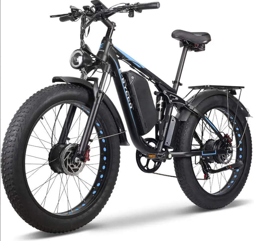 Electric Bike 4000W Dual Motor 52V 32AH lithium Battery adult E- bicycle Off-Road Full Suspension 26 Inch tire Electric bicycle