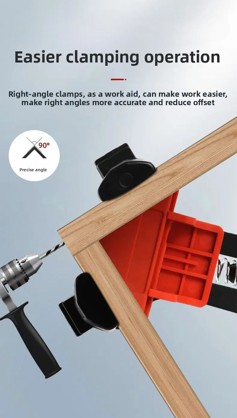 Right Angle Woodworking Clamp 90° Corner Positioning Fixer with Adjustable Jaw Quick Lock Welding Fixture 2/4PCS view 5